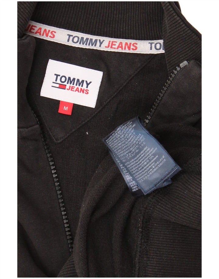 TOMMY HILFIGER Sweat-Shirt Col Zippé Homme Noir Moyen Coton