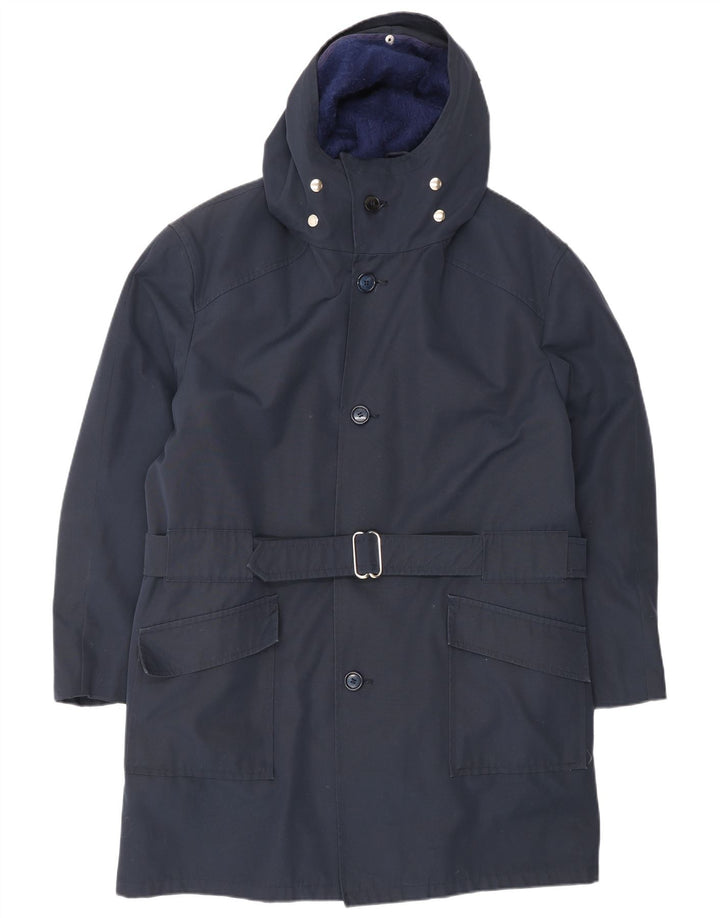 NINO Manteau coupe-vent à capuche coupe ample pour homme EU 48 Bleu marine moyen