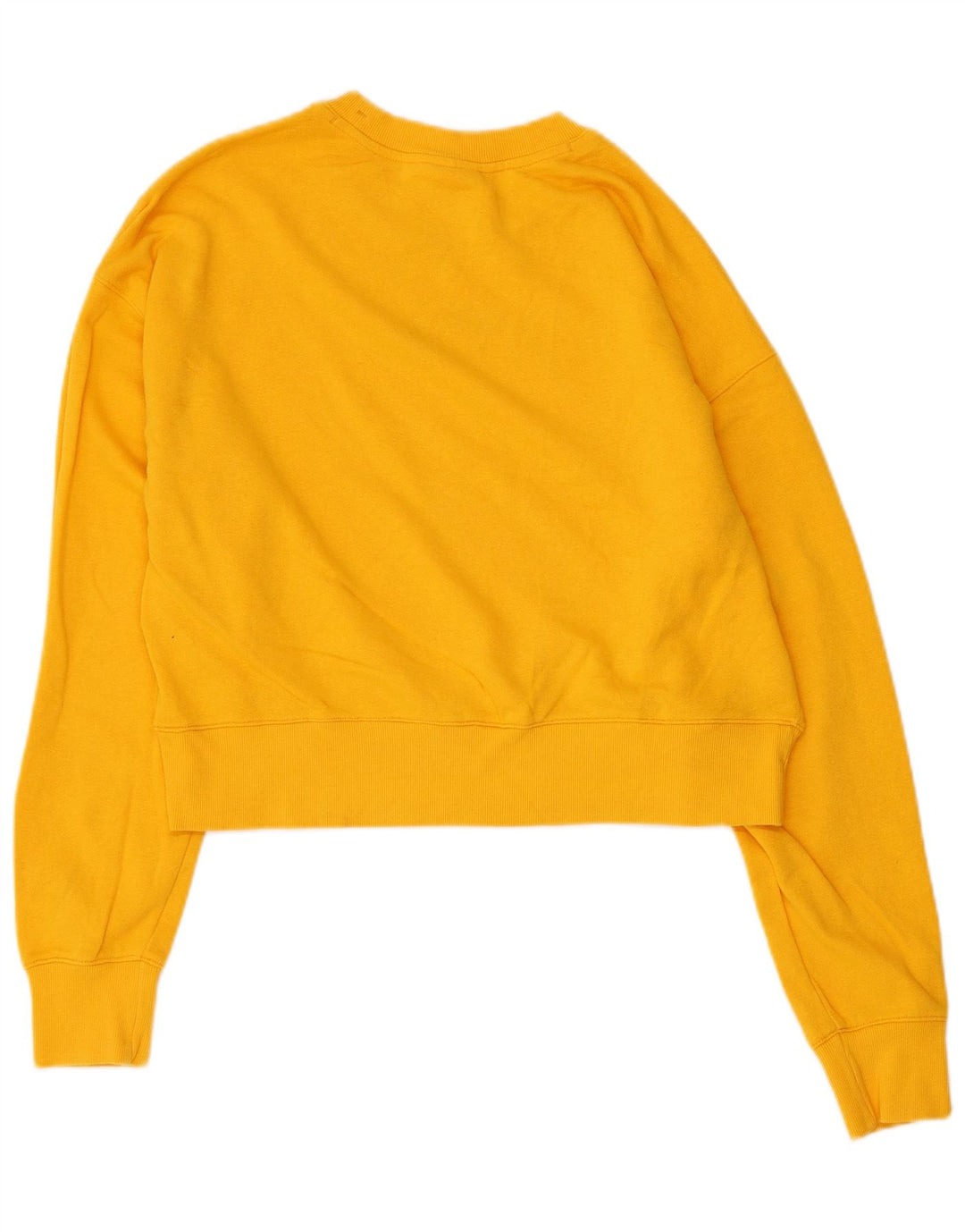 CHAMPION Sweat-shirt court pour femme UK 16 Grand coton jaune