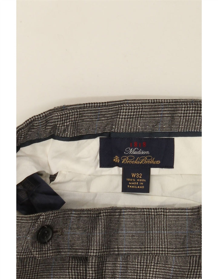 BROOKS BROTHERS Pantalon de Costume Madison Pegged Homme W32 L29 Gris Pied-de-Poule