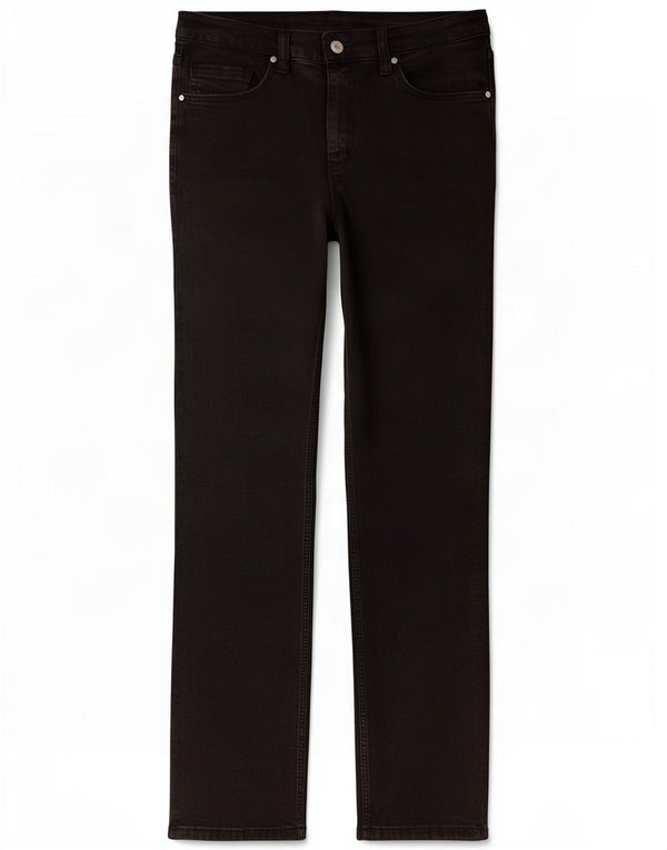 Marks & Spencer Jean droit Sienna pour femme UK 12 Medium W30 L28 Noir