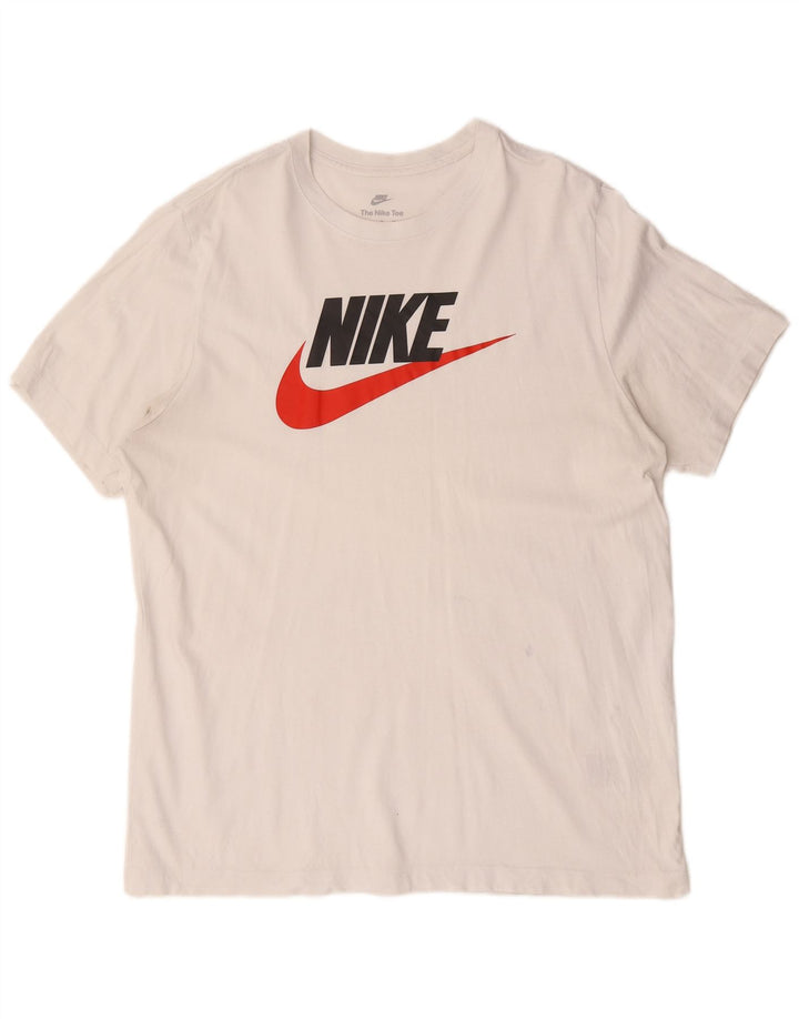 Nike T-shirt graphique pour homme XL en coton blanc