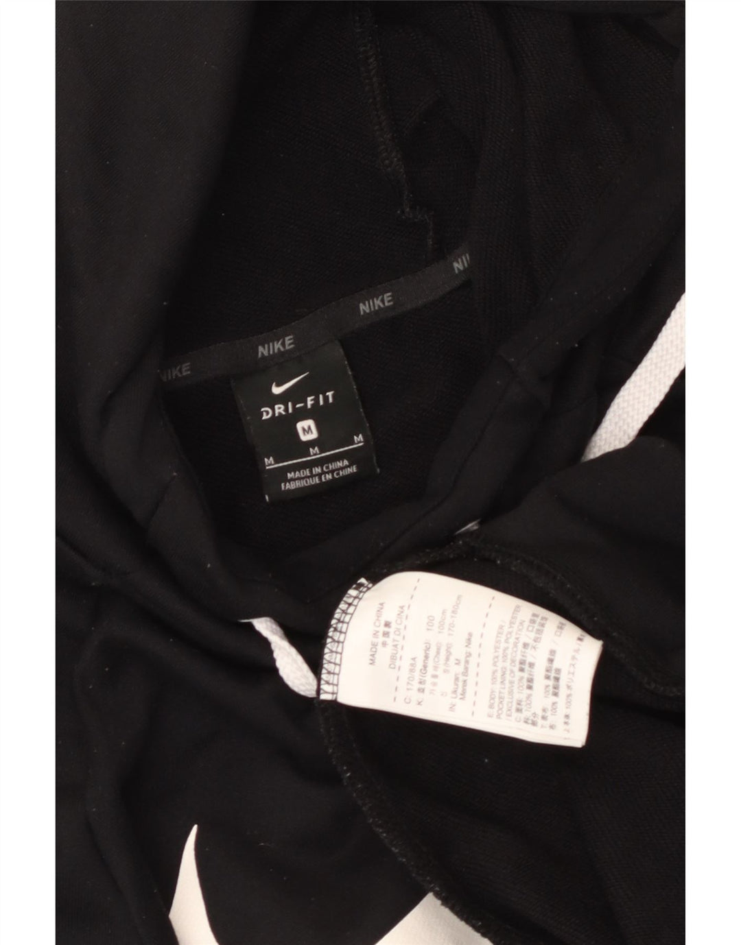 Nike Hommes Dri Fit Graphic Sweat à capuche Noir Moyen Polyester