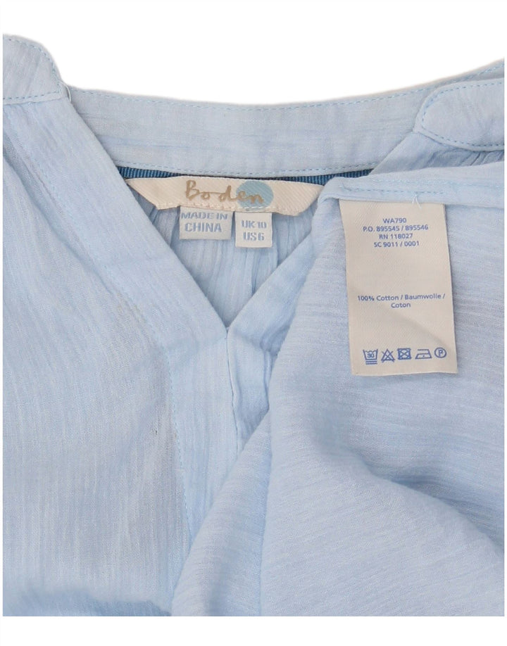 BODEN Chemisier surdimensionné à manches longues pour femme UK 10 Petit Bleu Coton