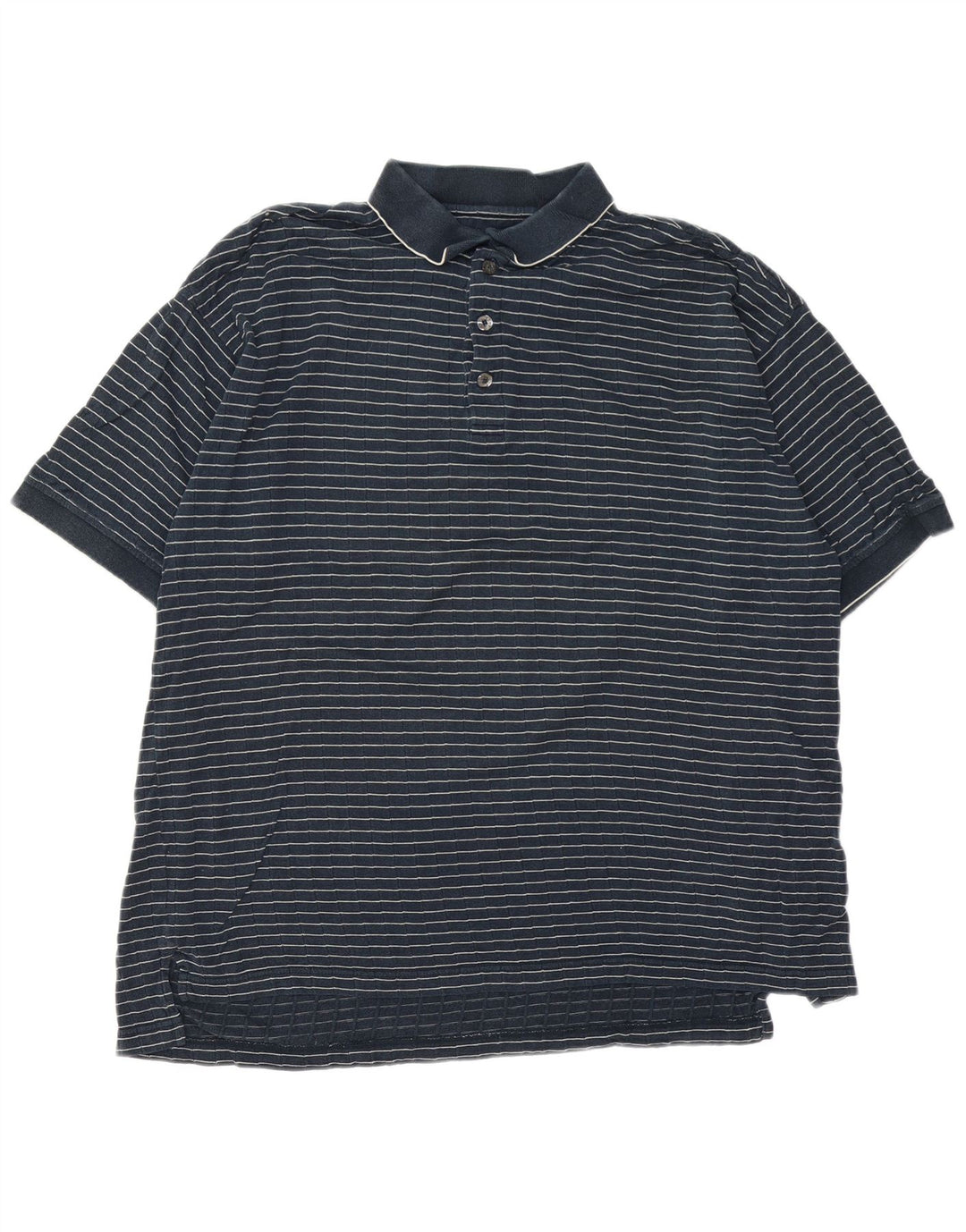 IZOD Polo Homme Large Bleu Marine Rayé Coton