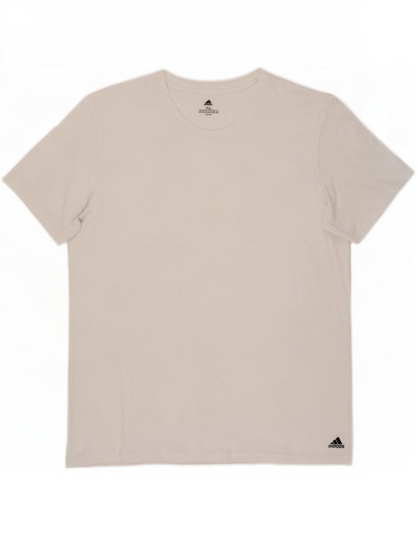 Adidas Mens T-Shirt Top XL White Cotton