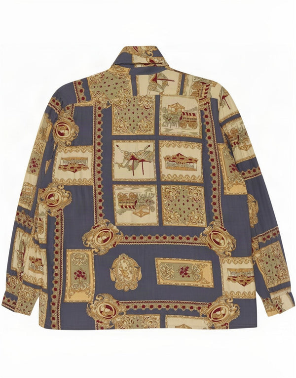 Mary Anne Chemisier à motif abstrait pour femme UK 18 XL Bleu Viscose