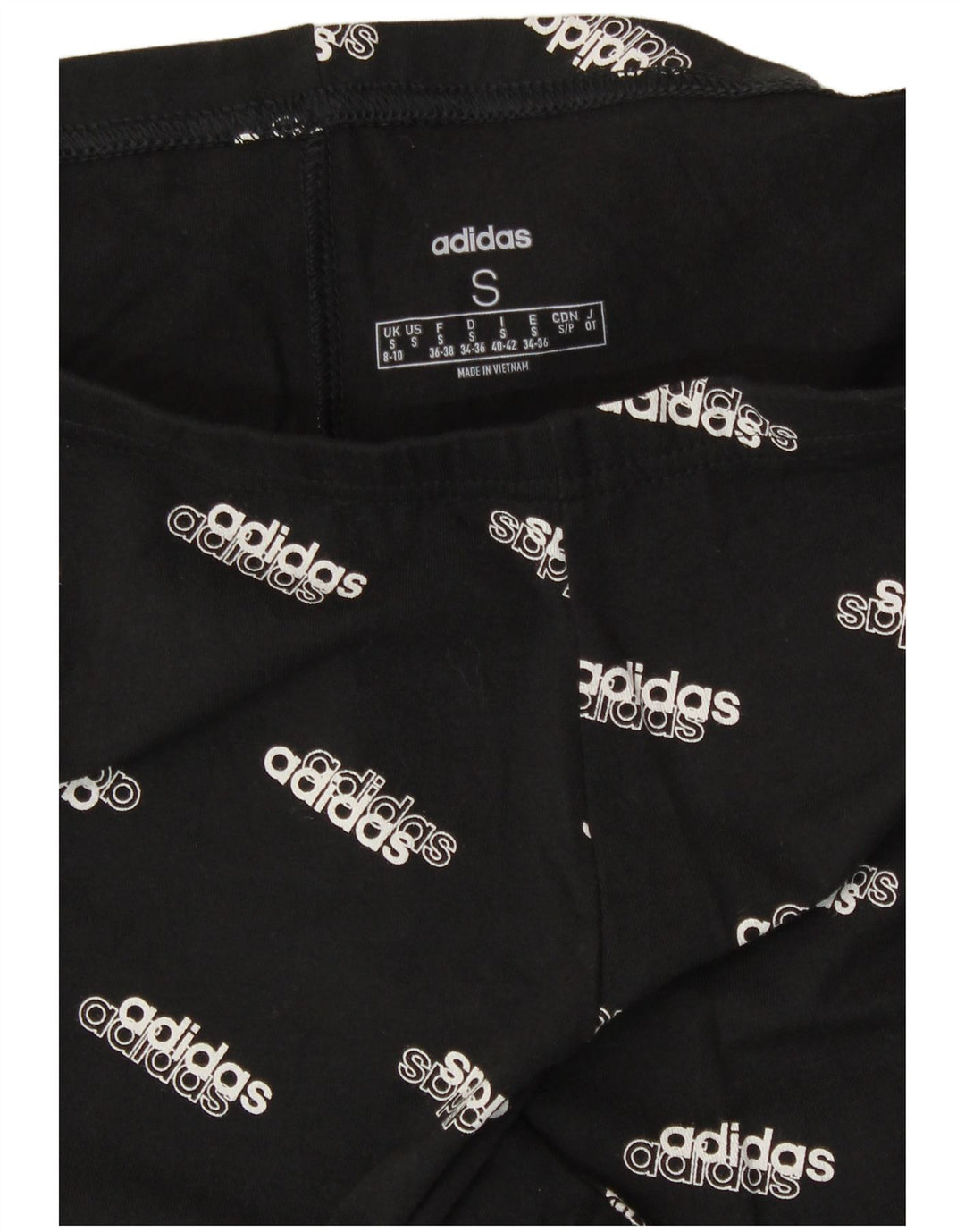 Adidas Leggings graphiques pour femme UK 8/10 Petit coton à pois noir