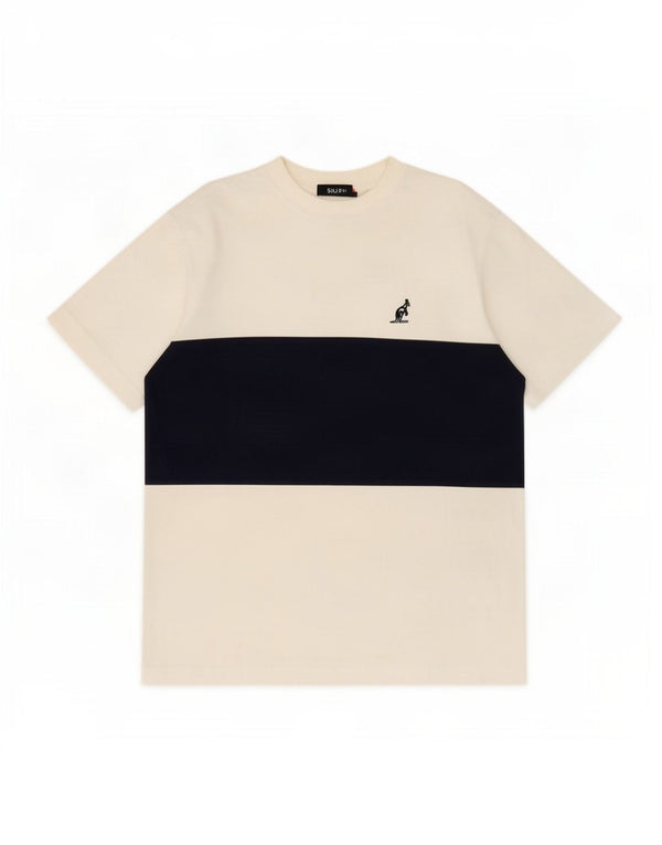AUSTRALIAN L'ALPINA T-Shirt Homme Top XL Blanc Colourblock Coton