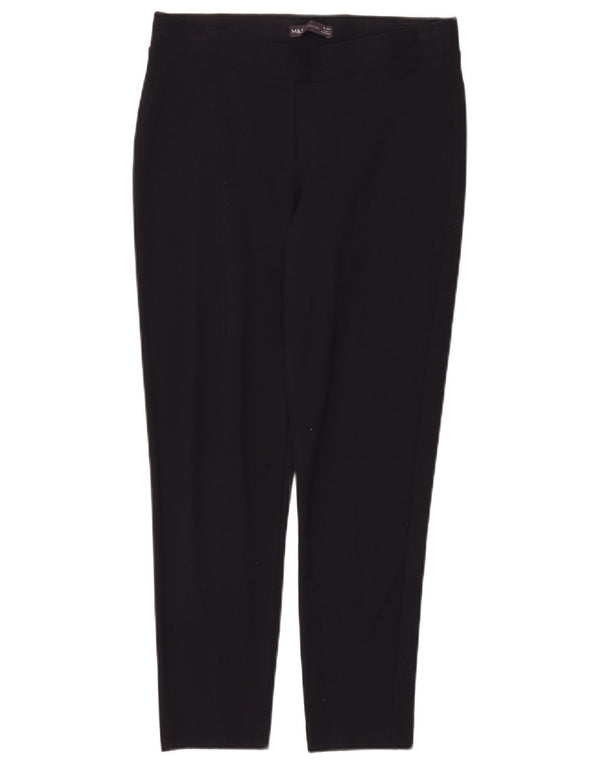 Marks & Spencer Pantalon court pour femme UK 12 Medium W28 L26 Bleu marine