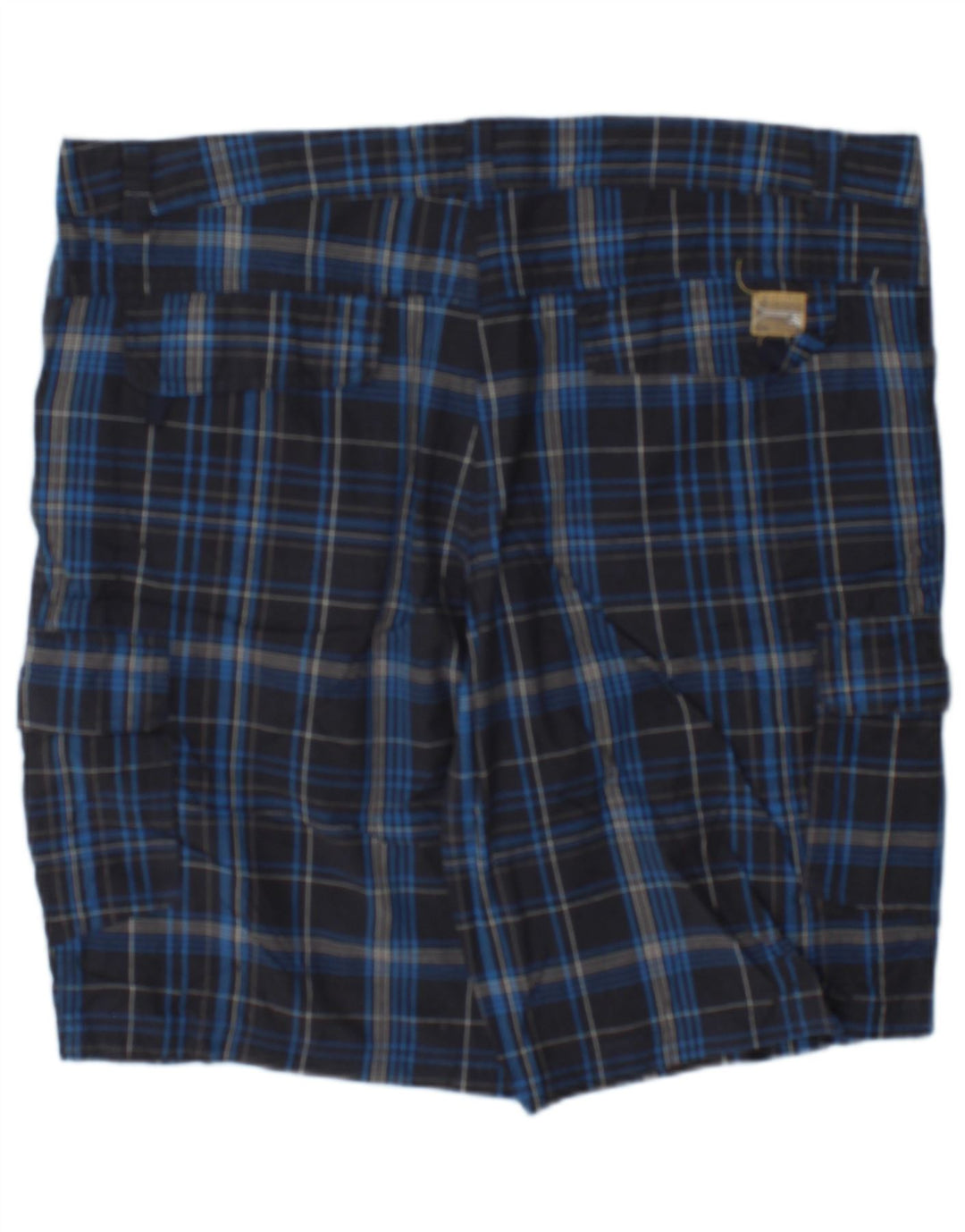 Brugi Short Cargo Homme IT 52 XL W36 Bleu Marine à Carreaux Coton