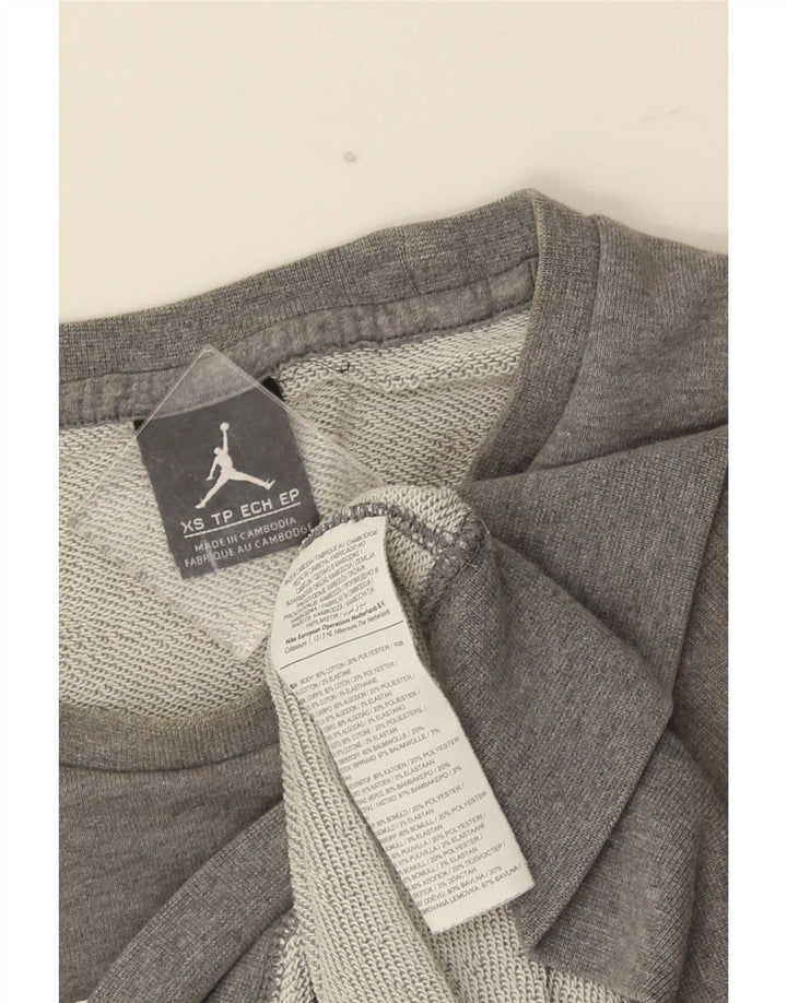 Nike Mens Graphic Sweatshirt Jumper XS Gris Coton