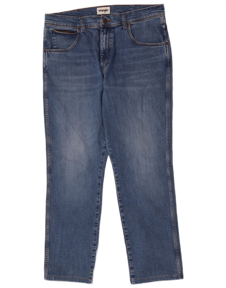Wrangler Jean Slim Texas Homme W35 L29 Bleu Coton