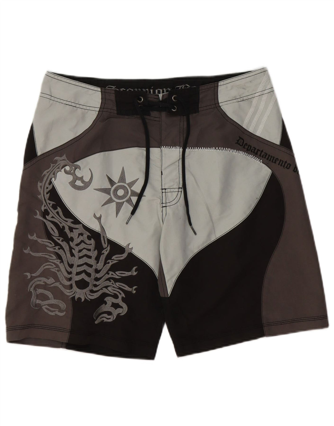 SCORPION BAY Short de Bain Graphique Homme Marron Moyen Colourblock