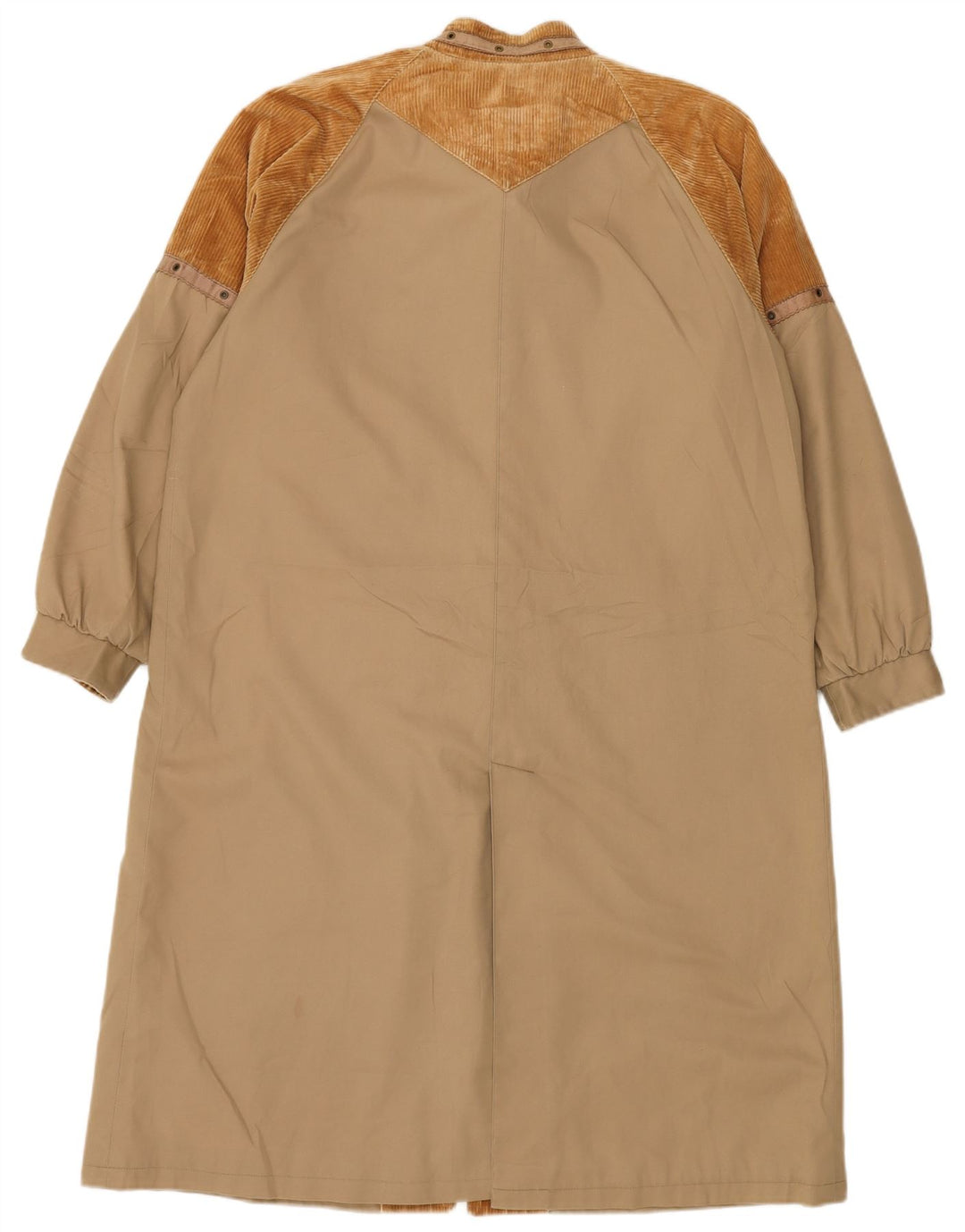 VINTAGE Manteau coupe-vent femme UK 16 Large Brown Colourblock