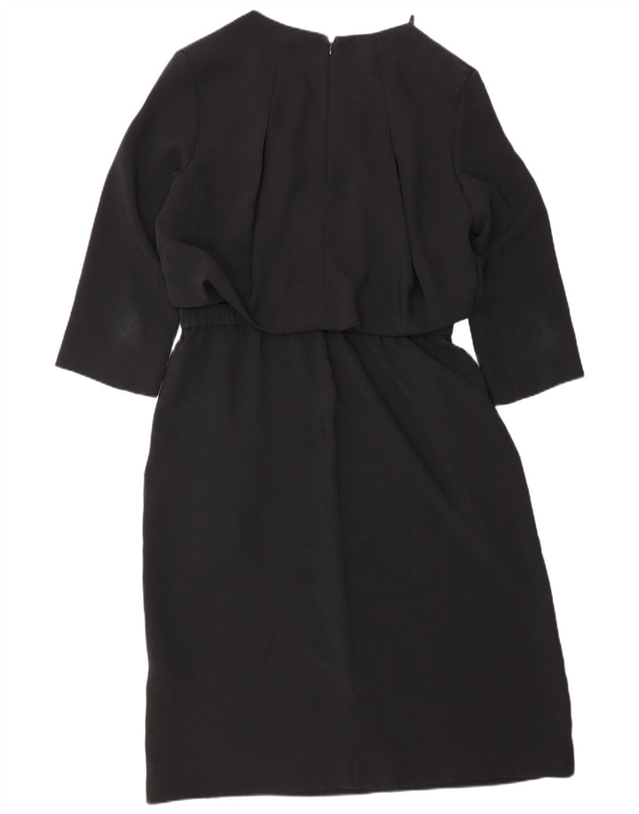 Cos Robe fourreau à manches 3/4 pour femme EU 38 Polyester noir moyen