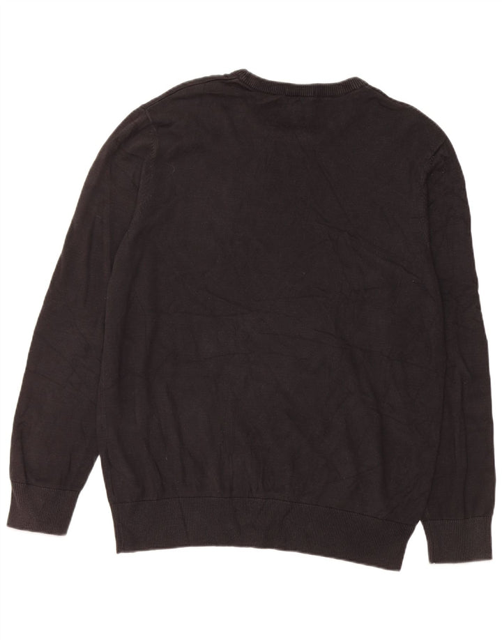 Timberland Pull à col rond pour homme en coton noir Large