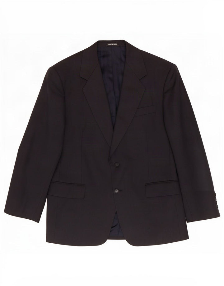 Marks & Spencer Veste blazer à 2 boutons pour homme UK 40 Bleu marine moyen Laine vierge