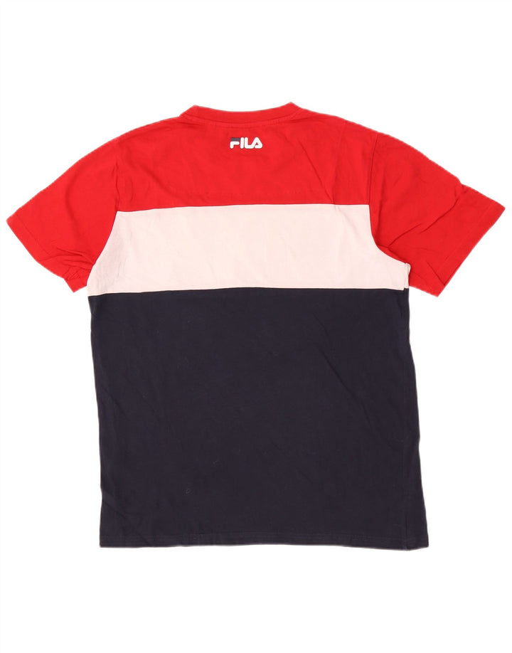 Fila T-Shirt Graphique Homme Multicolore Medium Coton Colorblock