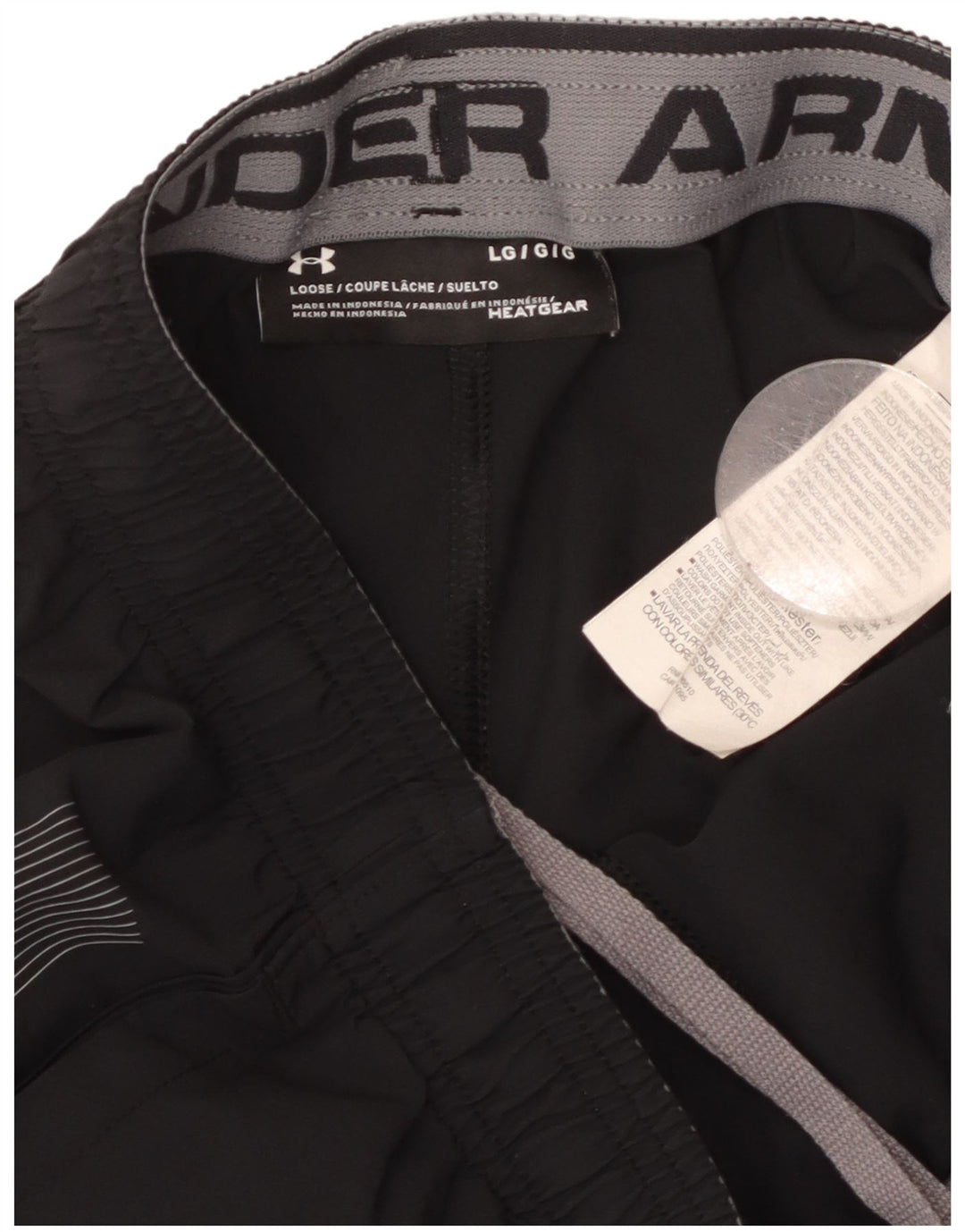 UNDER ARMOUR Short de sport Heat Gear Graphic pour hommes, grand noir, en polyester