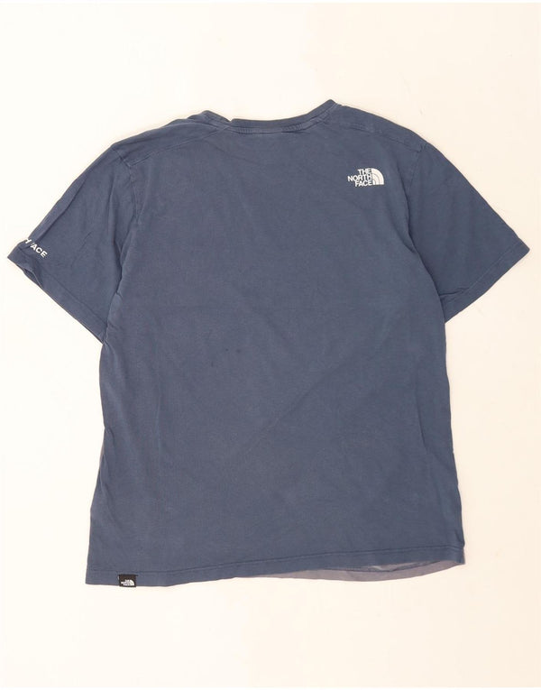 The North Face T-Shirt Homme Haut Large Bleu Marine Colorblock Coton