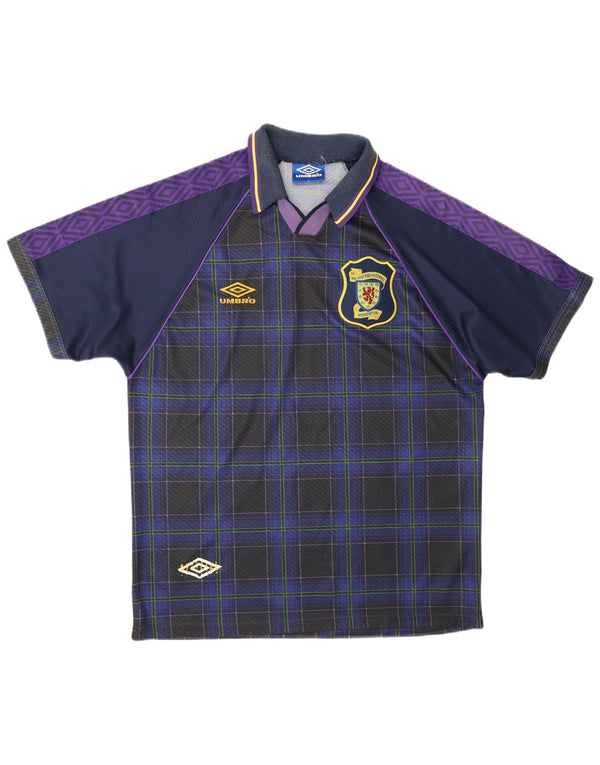 Umbro Maillot de football Ecosse domicile 1994-1995 pour homme, grand, bleu marine