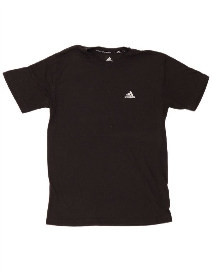 Adidas Hommes Climalite T-Shirt Top Noir Moyen Polyester