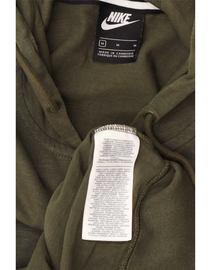 Nike Pull à capuche zippé en coton moucheté kaki moyen pour homme