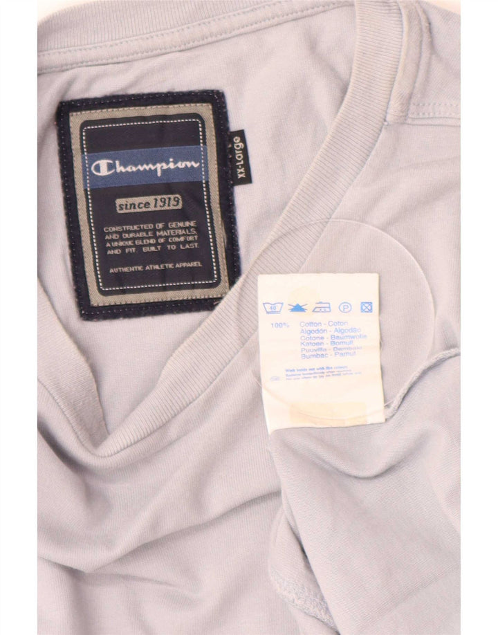 Champion Haut à manches longues pour homme 2XL Bleu Coton