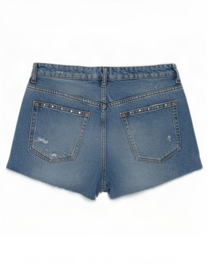 Zara Short en jean pour femme EU 38 Small W28 Bleu