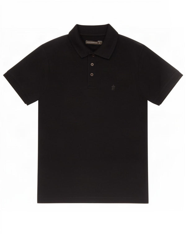 French Connection Mens Polo Shirt Small Black Cotton