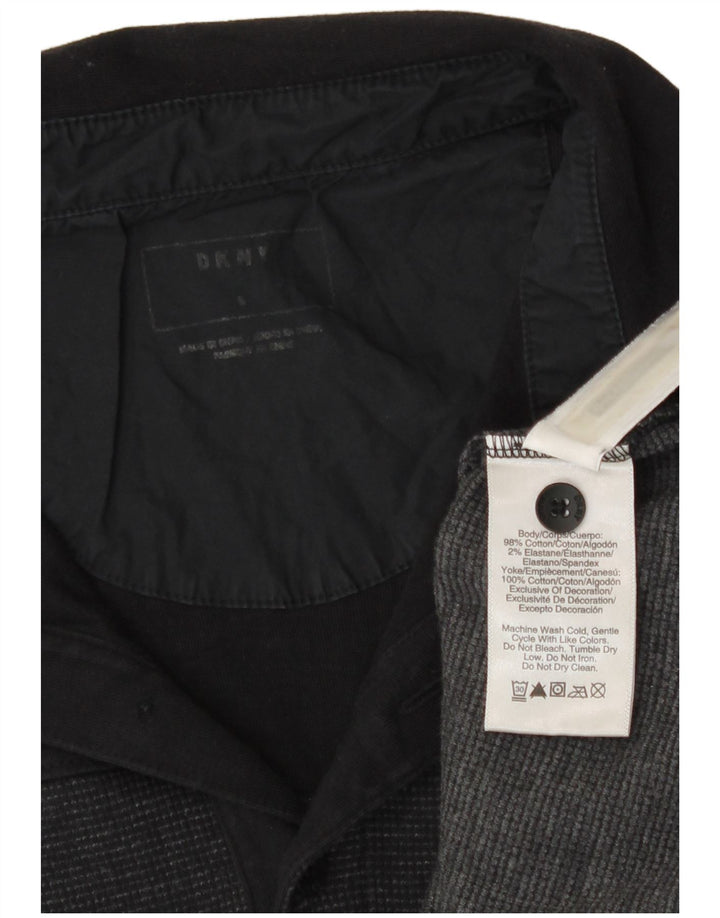 Dkny Polo homme en coton à fines rayures noir moyen