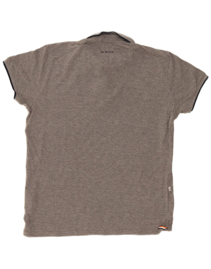 Le Shark Polo Homme Grand Gris Coton