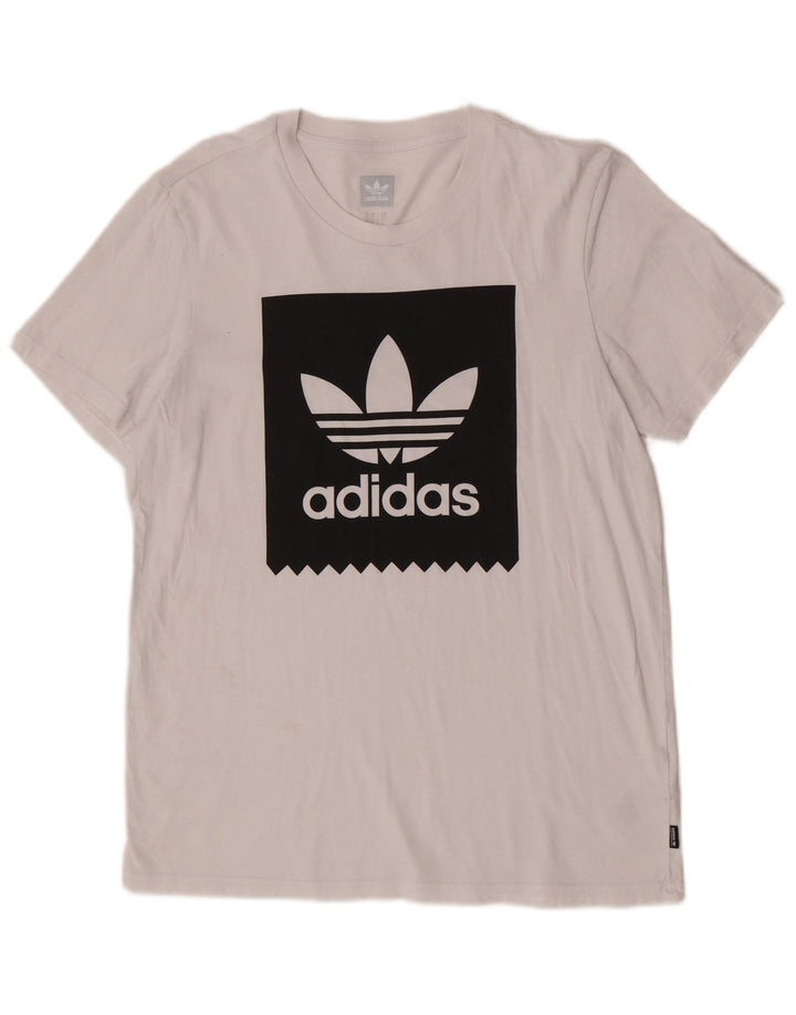Adidas T-shirt graphique pour homme en coton blanc moyen