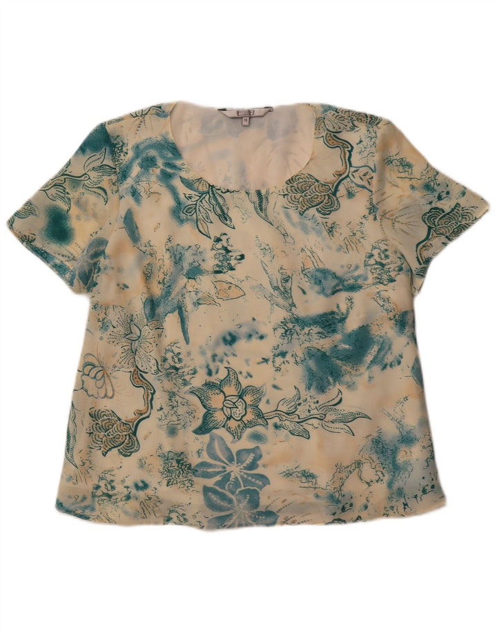 Debenhams Chemisier Femme Top UK 46 Grand Polyester Floral Multicolore
