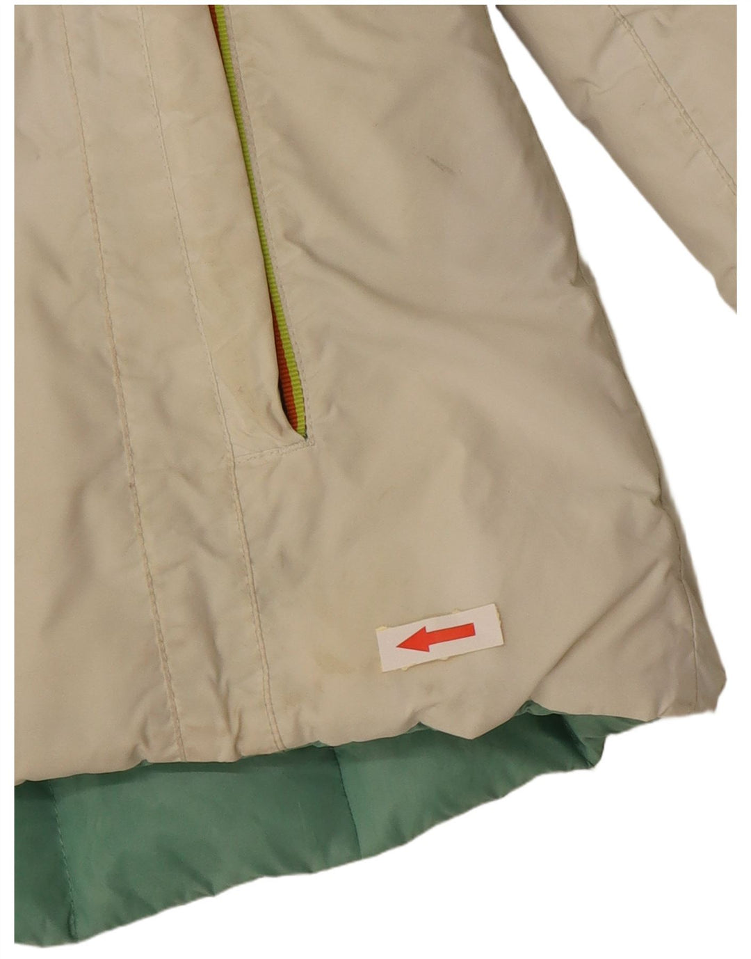 K-Way Veste matelassée réversible à capuche fille 11-12 ans Polyamide blanc cassé