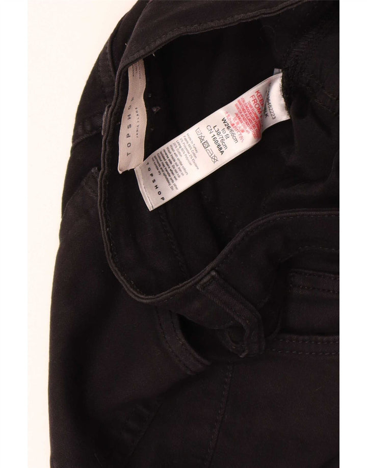 Topshop Femme Jean Évasé Jamie W26 L30 Coton Noir
