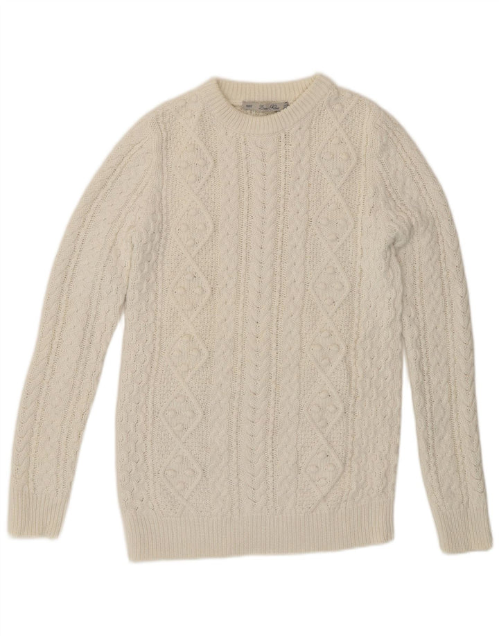 Zara Pull col bateau pour femme UK 10 Petit Blanc