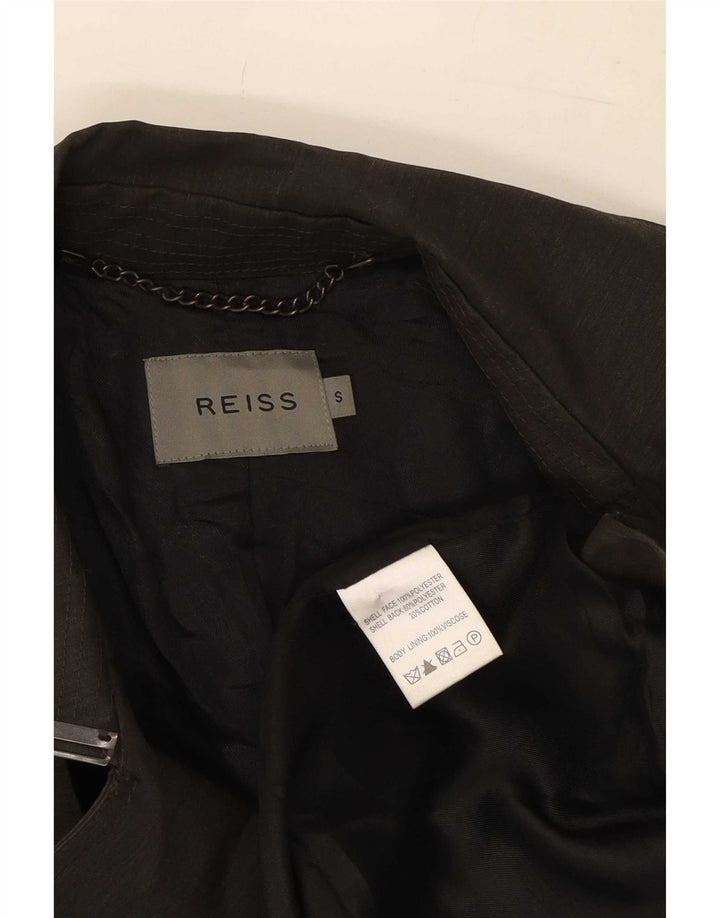 Reiss Trench-Coat Homme UK 36 Petit Noir Polyester