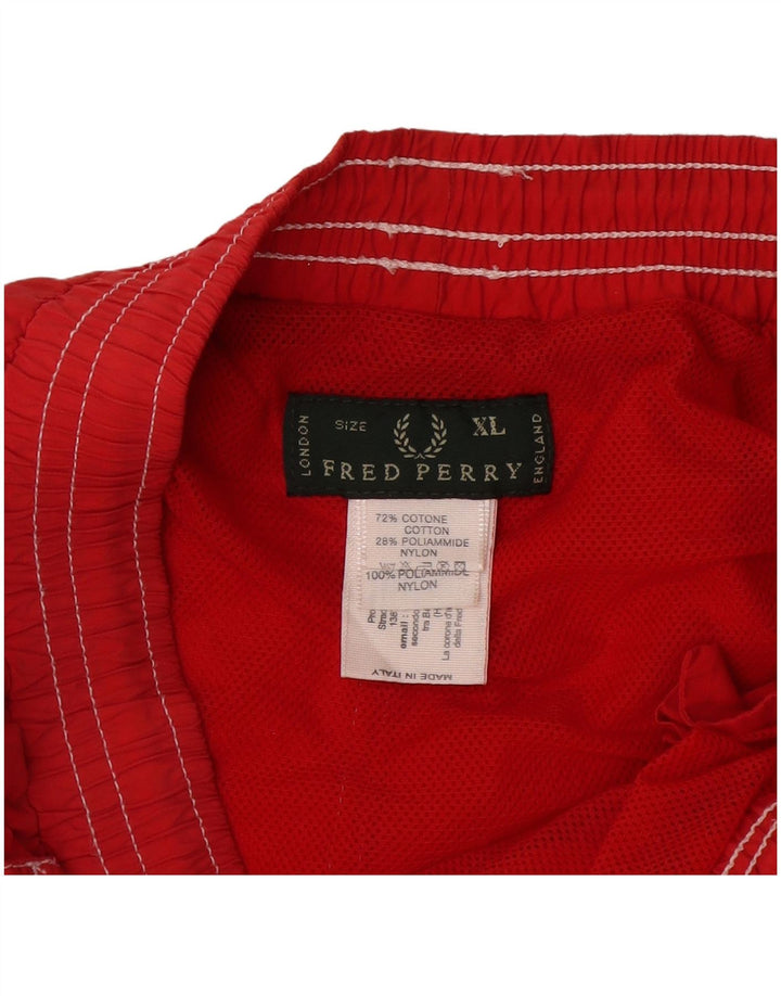 Fred Perry Short de bain homme XL coton rouge