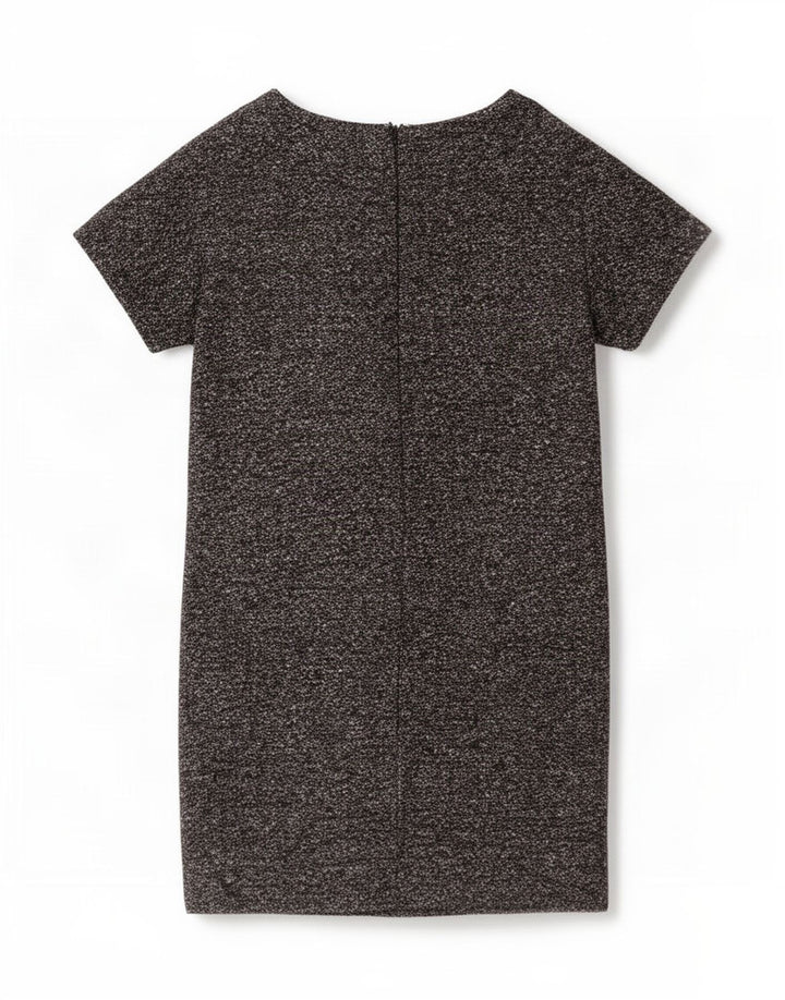 Benetton Robe droite pour femme UK 44 Laine vierge mouchetée gris moyen