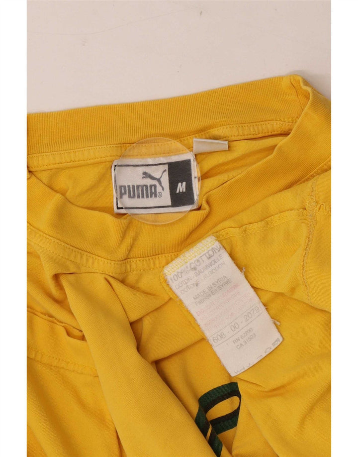 Puma T-Shirt Graphic Homme Jaune Moyen Coton