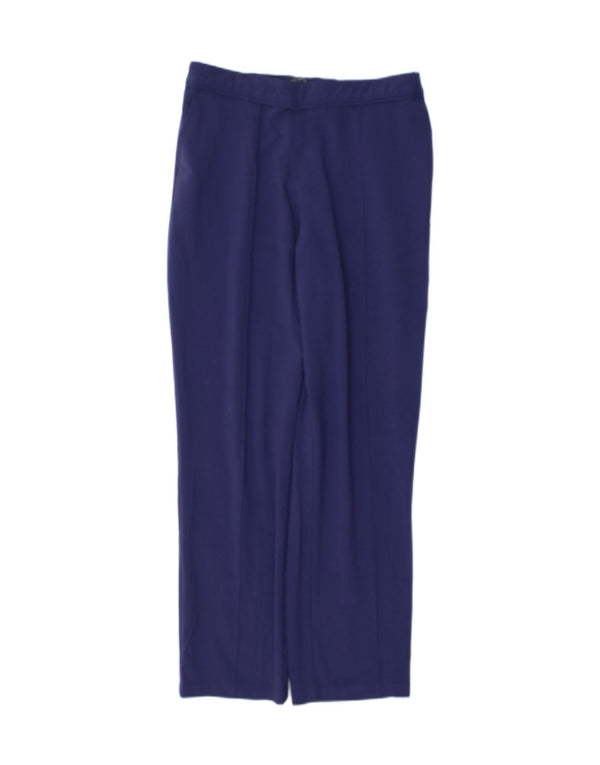 Marks & Spencer Pantalon décontracté droit pour femme W30 L28 Bleu marine