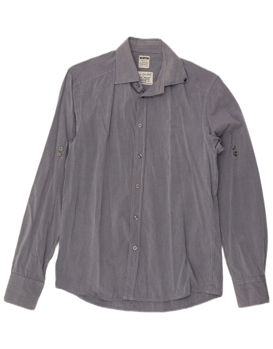 SCOTCH & SODA Chemise Homme Bleu Moyen Rayures Fines