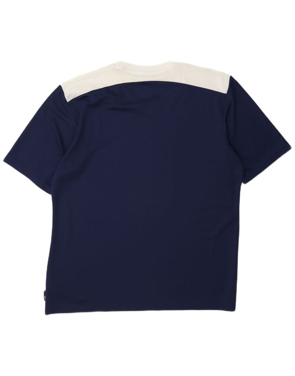 Adidas Climalite T-Shirt Top XL Bleu Marine Colorblock Polyester