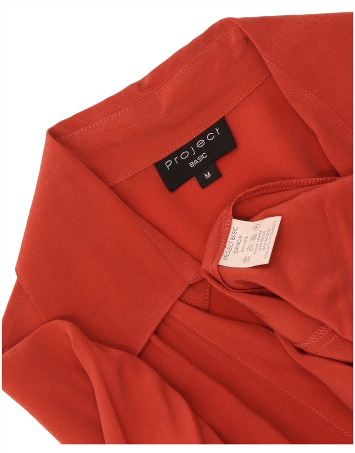 Project Chemise Chemisier Femme UK 14 Soie Orange Moyen