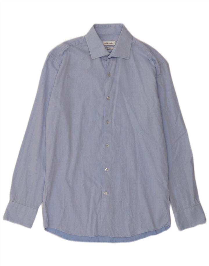 Calvin Klein Chemise Slim Fit Homme Taille 39 Coton Bleu Moyen