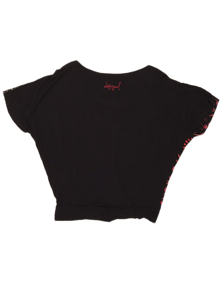 Desigual Chemisier graphique surdimensionné pour femme UK 44 Noir moyen géométrique