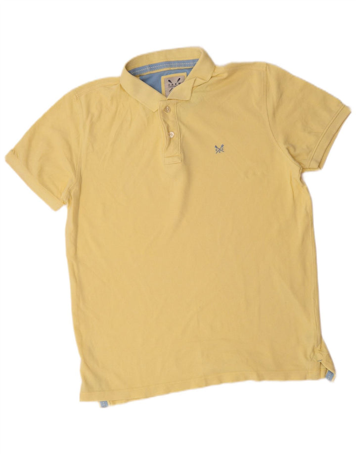 Crew Clothing Polo Homme Coton Jaune Moyen