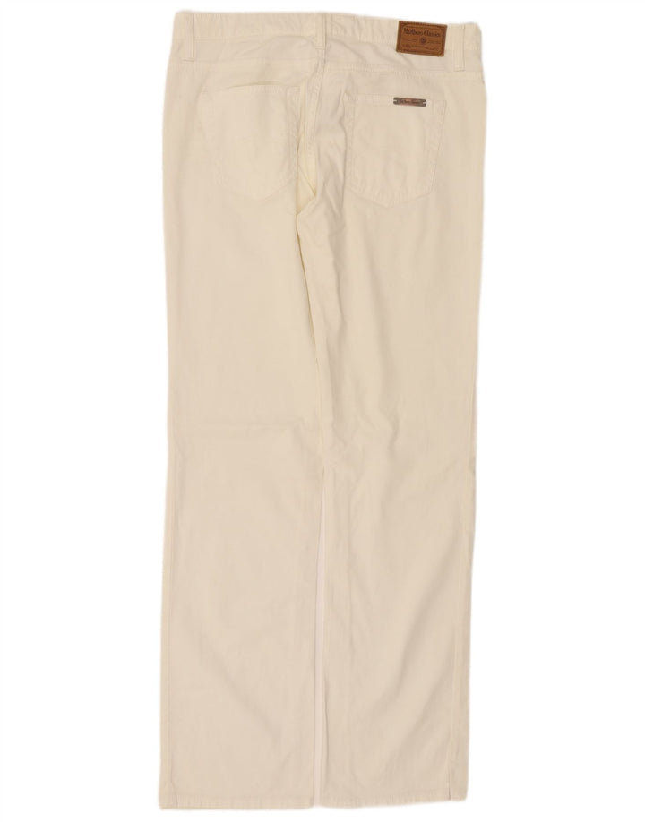 Marlboro Classics Pantalon décontracté droit pour femme W32 L33 Coton blanc cassé